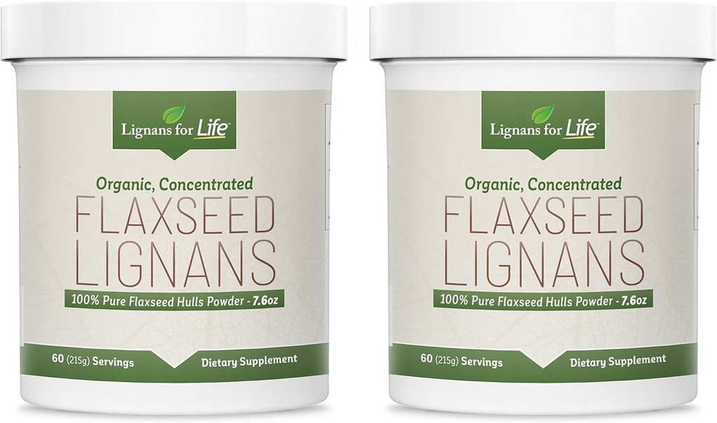 Lignans pentru viață - Natural Bulk sol Flaxseed pulbere - Omega 3 & 6 Acidi grasi umplut antioxidanți de mare fibre - Sprijin inima sanatoasa si parul, Sistem imunitar sanatos - 60 Serviri 80 mg pe fila, 2 Pack