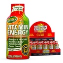 Vitamin Energy Immune+ Extra Strength Energy Shot Fruit Punch 10 Pack, 260mg Natural Caffeine, B-Vitamins, Citicoline, Green Tea, Immunity & Focus Support, Zero Sugar, Gluten-Free 1.93 fl oz
