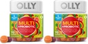 OLLY Multi + Probiotic Adult Multivitamin Gummy, 1 Billion CFUs, Digestive and Immune Support Chewable Supplement, Tropical Twist, 35 Day Supply - 70 Count (Pack of 2)