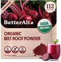 Better Alt Organic Beet Root Powder, USDA Certified - Nitric Oxide Supplement, Beet Juice Powder Superfood for Healthy Heart, Beetroot Supplement, Beetroot Powder - 112 Servings, 1 lb