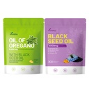 VivoNu Oil of Oregano with Black Seed Oil Capsules, Carvacrol, Burdock Root, TQ & THQ,Vitamin E&D3, Non-GMO