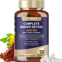 Totaria 2000MG Complete Binder Detox+ Activated Charcoal, Zeolite, Bentonite Clay, NAC, Milk Thistle, Probiotic, All-in-1 Detox & Cleanse Supplement, Liver & Gut Support, 120 Counts