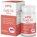 KFG CoQ10 200mg Softgels, Coenzyme Q10 Supplements Support Heart Health, Cardiovascular Health, Immune System & Cellular Energy Production, Gluten Free