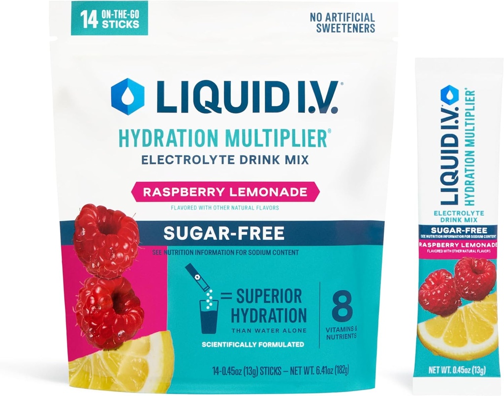 Liquid I.V.® Hydration Multiplier Sugar-Free - Raspberry Lemonade . . .