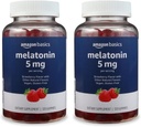 Basics Melonalin 5mg, 120 Gummies (2 per Serving), Strawberry (sebelumnya Solimo) (Kemasan 2)