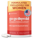 VoomVaya Go Go Thyroid - Thyroid Support for Women 30+ - Female-Focused Hormonal Balance & Thyroid Supplement with Iodine, Selenium & L Tyrosine - 3rd Party Tested - 60 Capsules