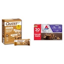 Quest Mini Chocolate Chip Cookie Dough Protein Bars 14 Count & Atkins Peanut Butter Cups Dessert Favorite 20 Count