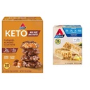 Atkins Caramel Almond Clusters Gluten Free Keto Snack Bars with Lemon Bar 16 Count