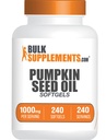 BulkSupplements.com Pumpkin Seed Oil Softgels - Pumpkin Seed Oil Supplement, Herbal Supplement - Gluten Free, 1 Softgel per Serving, 240 Count (Pack of 1)