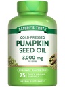Nature's Truth Pumpkin Seed Oil | 3000mg | 75 Softgels | Cold Pressed Herbal Supplement | Non-GMO & Gluten Free Supplement