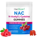 NAC N-Acetyl-Cysteine 1000mg Sugar-Free Gummies, N-Acetyl Cysteine Nutritional Supplements High Bioavailability & No Fillers 60 Gummies 1 Month Supply