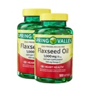 Flaxseed Oil 1000mg – 100 Softgels, Cold-Pressed Organic Flax Seed Oil, Omega 3-6-9 Supplement, Hexane-Free Flax Oil Softgels, Daily Flax Seed Supplement (Pack of 2)