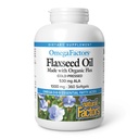 Omega Factors by Natural Factors, Flaxseed Oil, Supports Overall Health with Omega-3, 6 and 9 Fatty Acids, 360 softgels (360 servings)