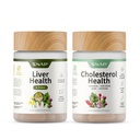 Snap Supplements Liver Health & Cholesterol Health Supplement Bundle with Milk Thistle, Resveratrol, Dandelion to Support Liver, Digestive and Metabolic Health, 60 Capsules Each (30-Day Supply)