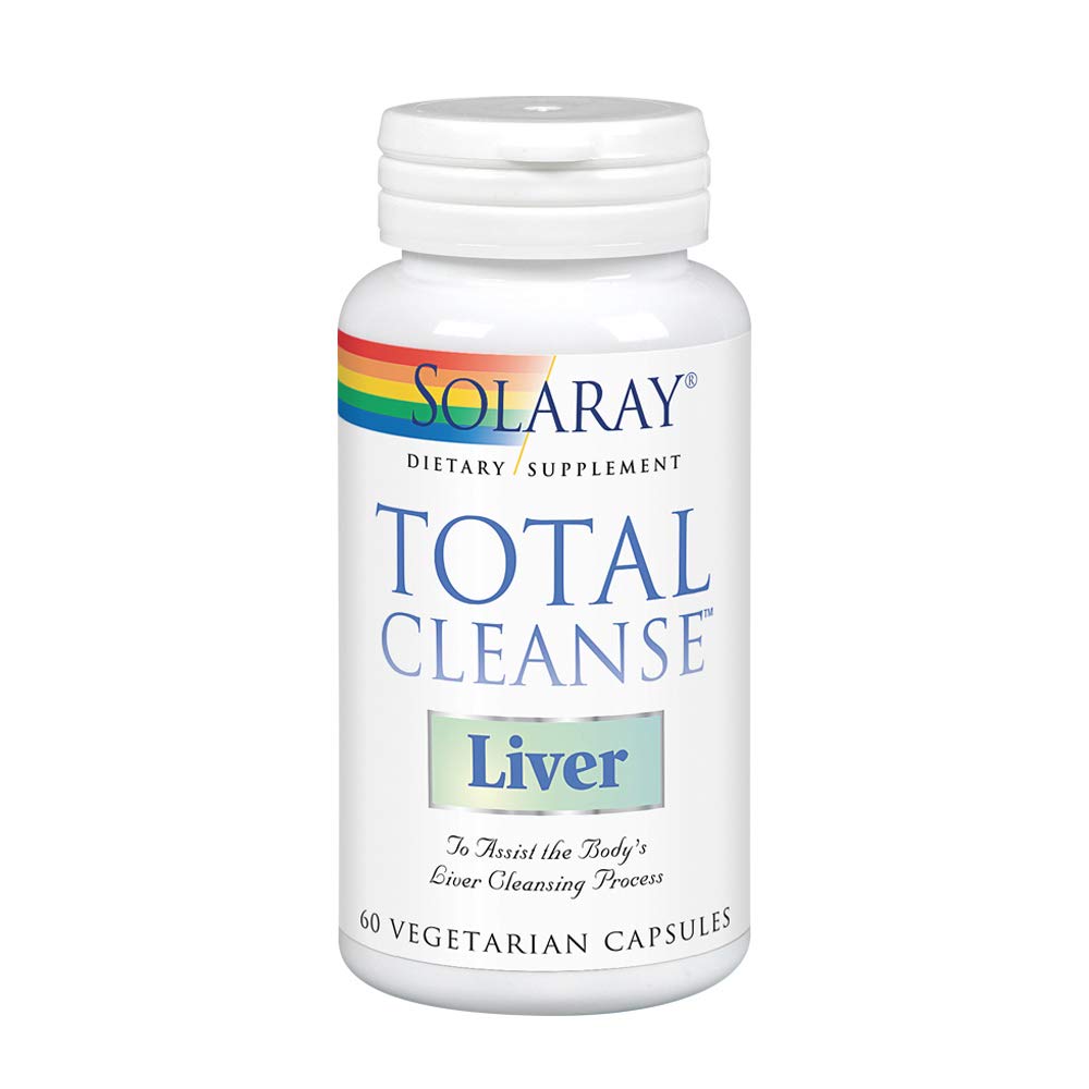 SOLARAY Total Cleanse Liver Supplement - Milk Thistle Formula for Men & Women, Dandelion Root Extract for Healthy & Natural Cleansing Support, 635 mg - 60 Count Veg Capsules