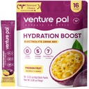Venture Pal Sugar Free Electrolyte Powder Packets - Liquid Daily IV Drink Mix for Rapid Hydration & Party Recovery | 5 Vitamins & 7 Electrolytes| Keto Friendly | Non-GMO | Certified Vegan | 16 Sticks