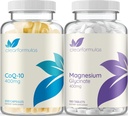Clear Formulas Magnesium Glycinate & CoQ10 400mg Bundle | Energy Mood and Brain Support Bundle with High Absorption Magnesium and Coenzyme Q10 Supplements