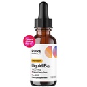 PureFormulas Liquid B12 1000 mcg - Natural Cherry Flavor B12 Sublingual Drops, Potent Daily Support for Energy & Wellness - Non-GMO, Allergen-Free - 1 fl. Oz.