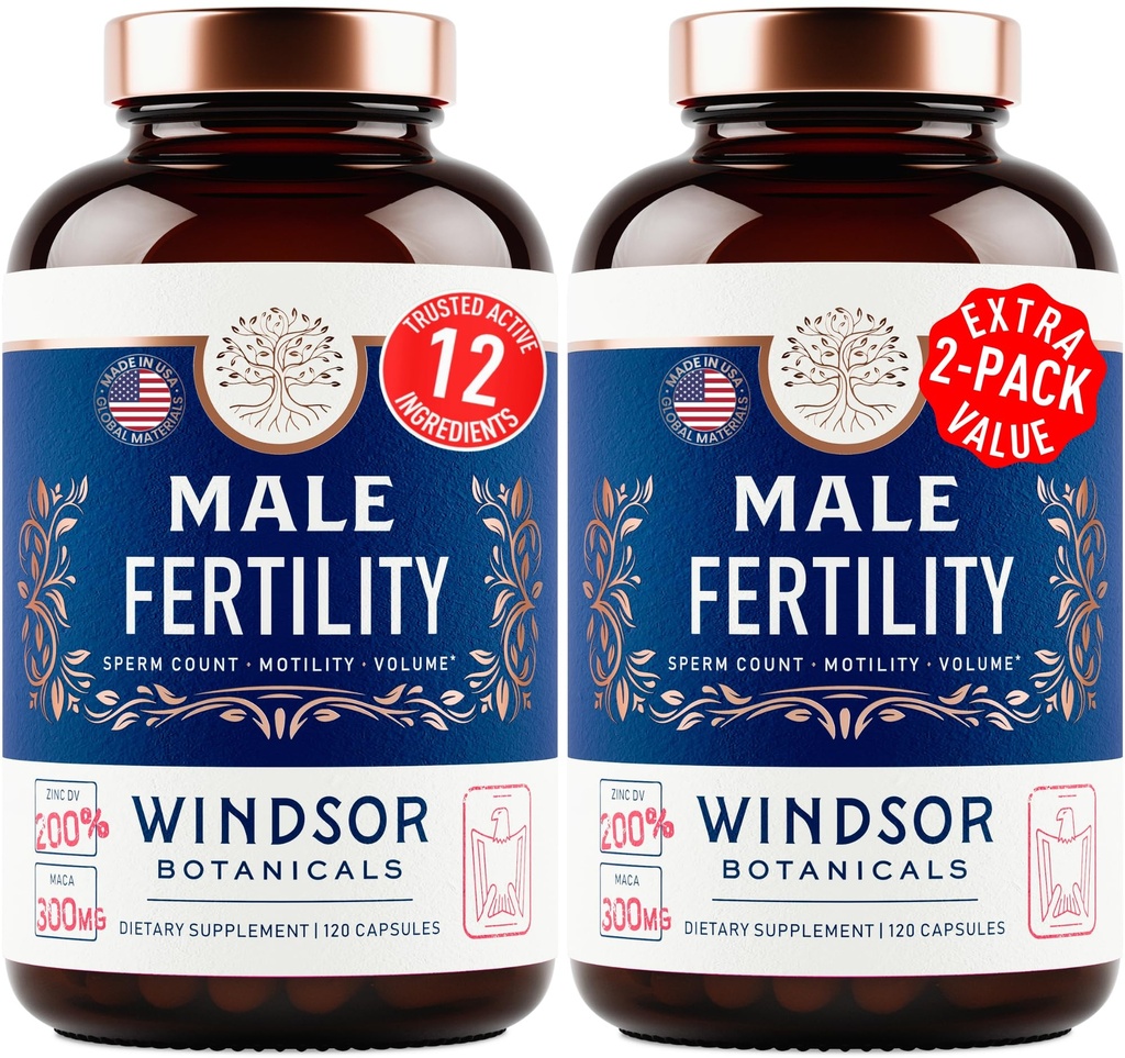 Fertility Supplements for Men Prenatal Vitamins - Zinc, Maca, Ashwagandha, L Arginine Plus Natural Extracts - Conception for Him Male Fertility Support Supplement - 4-Month Supply, 240 Pills