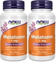 NOW Supplements, Melatonin 1 mg, with Co-Factor Nutrients, Healthy Sleep Cycle*, 100 Tablets (Pack of 2)