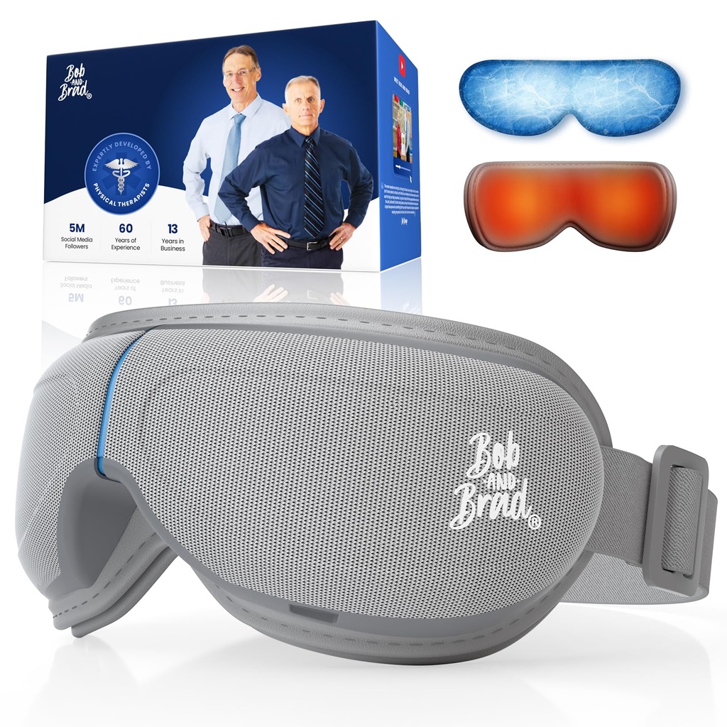 BOB AND BRAD Eye Massager with Heat and Cooling, EyeOasis 2 Eye Mask for Migraines FSA Eligible/HSA Eligible, Heated Face Massager for Eyes Strain Relief Improve Sleep, Birthday Gifts for Women Men