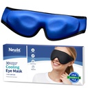Cooling Gel Eye Mask for Puffy Eyes, Larger Full-Eye Cold Compress for Swelling, Ice-Cold Therapy, Forehead & Upper Cheek Cooling Relief, Reusable Headache and Migraine Mask, FSA Eligible HSA, Black