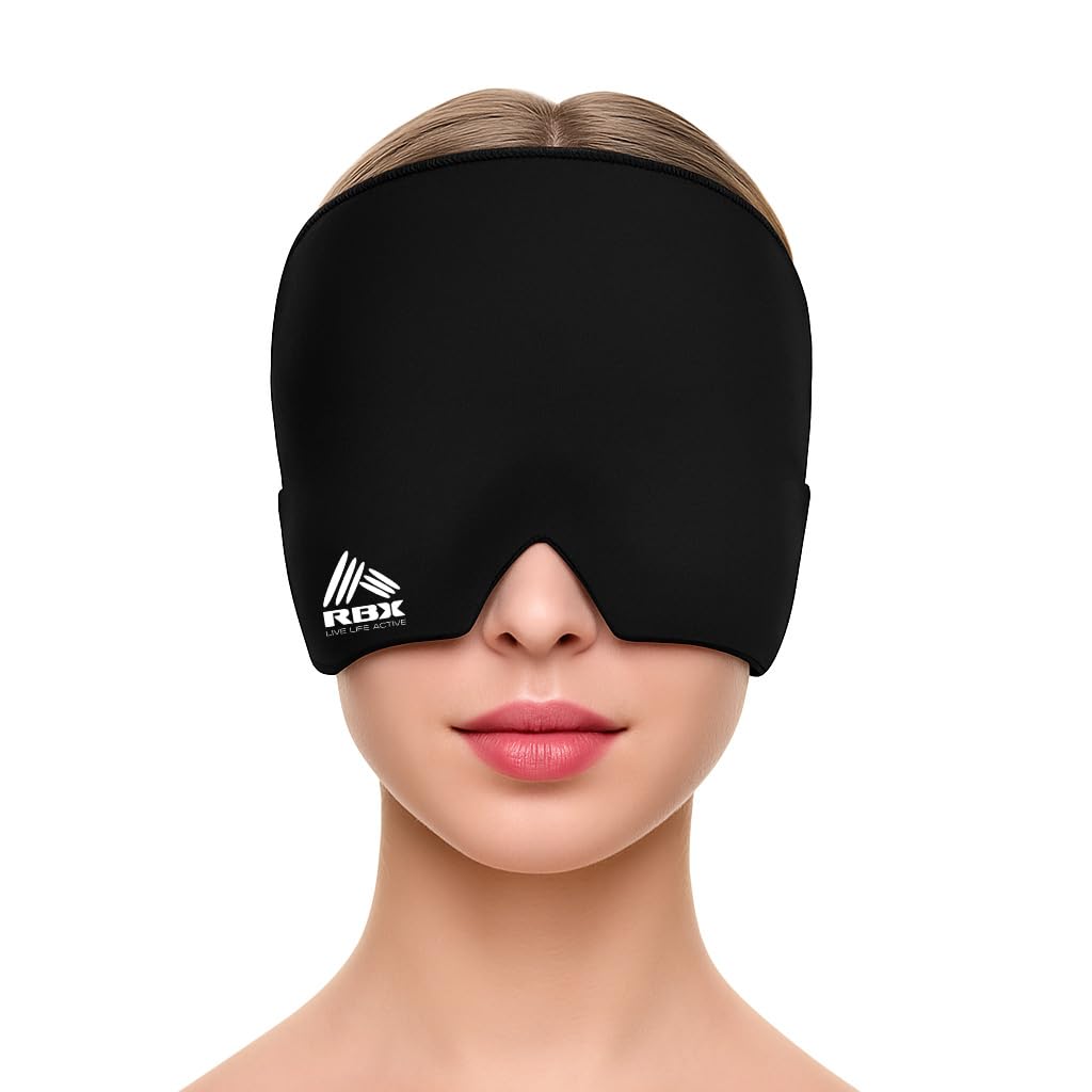 RBX Migraine Relief Cap Hot and Cold Headache Relief Cap Gel Mask, Hangover Headache Relief