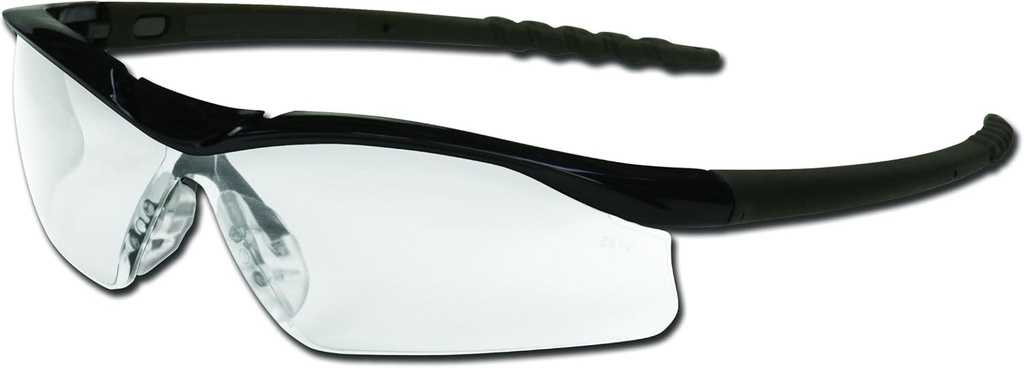 MCR Safety DL110AF דאלאס משקפיים עם מסגרת שחורה פולנית ו Clear Anti-Fog Lens