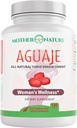 Moder Natur Aguaje Curves Kapsler til kvinder, 1000mg (120ct), Natural & Sustainable Aguaje Frugt fra Peru for kvinders sundhed, Hormonbalance, Curve Enhancer, Vegan, Non- GMO & Gluten- Free