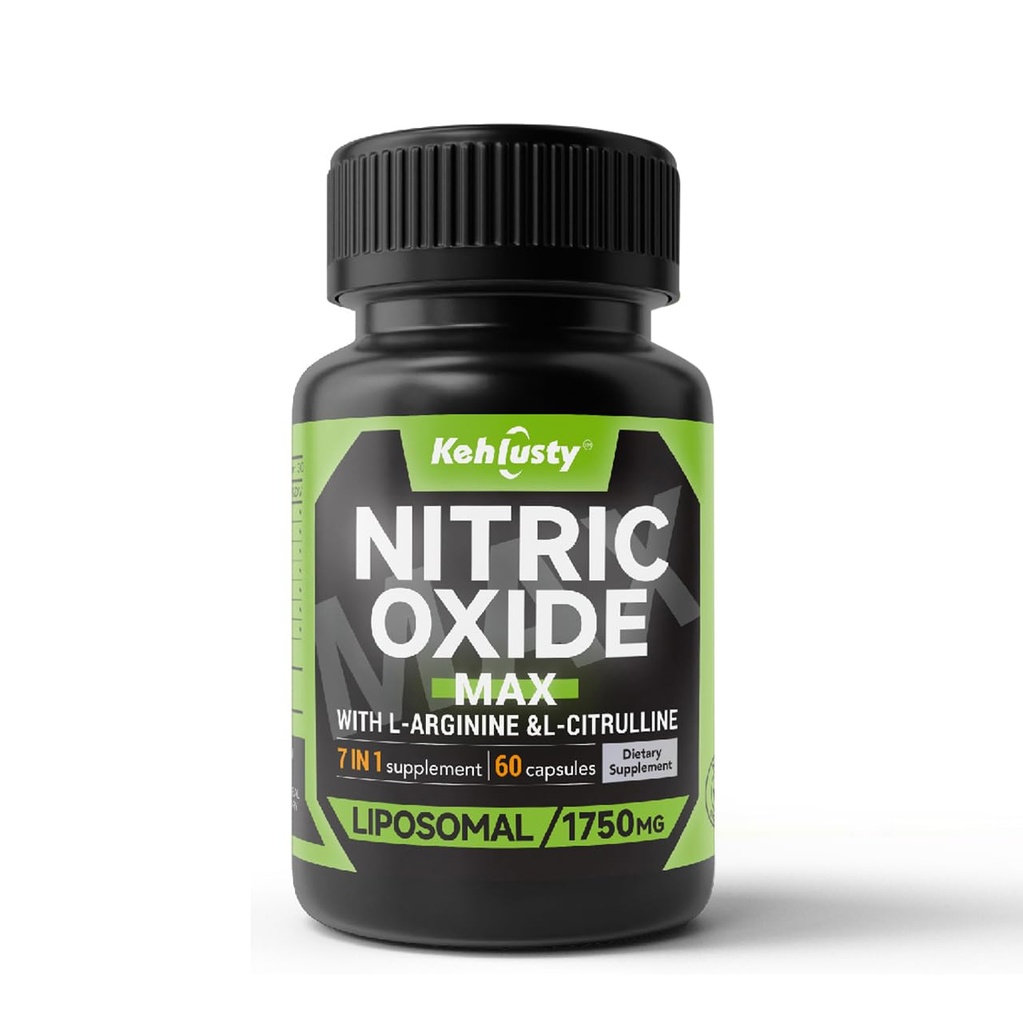 Nitric Oxide Booster, 7-in-1 Formula with L-Citrulline 1000mg, L-Arginine AAKG 500mg&Beet Root 20:1 Extract | 60 Capsules, 30 Servings | Supports Blood Flow, Daily Pump&Energy for Men&Women