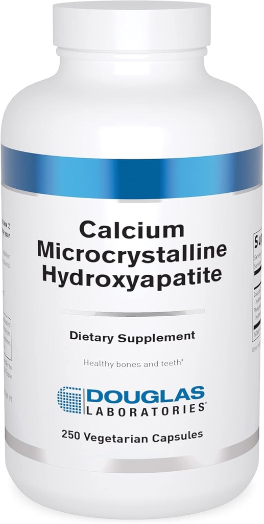 دوغلاس مختبرات كالسيوم Microcrystalline Hydroxyapatite - Teeth &apos; Bone Health Support* - with Calcium &apos; Phosphorus Micronutrients - Dietary supplements - 250 Vegetarian Capsules
