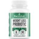 BIGJOHNLAB® - Probiotics for Weight Management & Bloating - 6 Probiotic Strains - Prebiotics - Key Ingredient Cayenne & Green Tea - Supports Gut Health - Weight Management for Women & Men - 30 CT