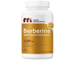Micro Ingredients Berberine HCl with Ceylon Cinnamon 1,500 mg Per Serving, 240 Vegetarian Capsules | Berberine Supplement with Ceylon Cinnamon & Chromium | Non-GMO