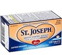St. Joseph Enteric Coated Aspirin 81mg 120 Tablets (Pack of 6)