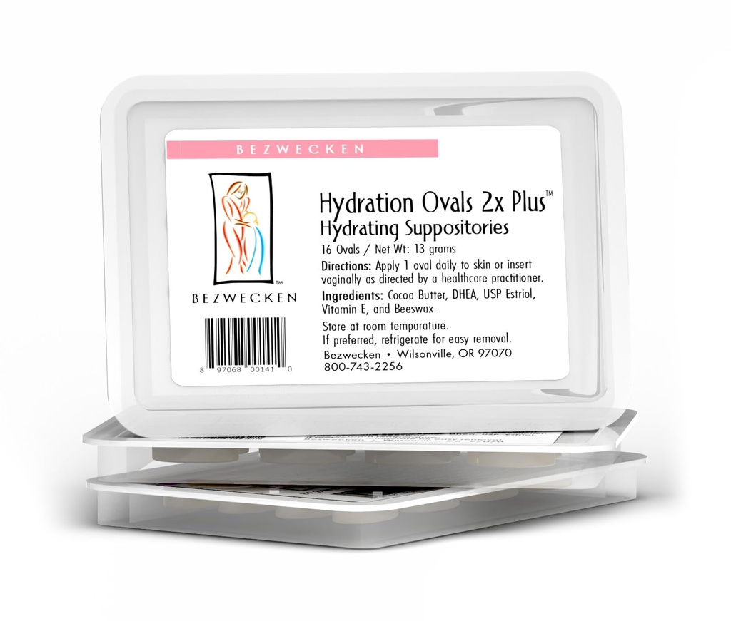 Bezwecken - Hydration Ovals 2X Plus DHEA (3-Pack) – 16 Extra Strength Ovals - Professionally Formulated to Alleviate Vaginal Dryness in Menopausal Women - Safe & Natural