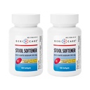 GeriCare Docusate Sodium Stool Softener - 100mg Gentle Stimulant Laxative Softgels for Men & Women- Constipation Relief - Adults Daily Bowel Movement Laxative (Pack of 2)