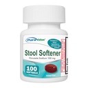 Stool Softener Laxative Softgels, Docusate Sodium 100mg, for Constipation Relief, 100 Count