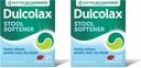 Dulcolax Stool Softener Laxative Liquid Gel Capsules (25ct) for Gentle Relief, Docusate Sodium 100mg (Pack of 2)