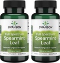 Swanson Spearmint Leaf (Mentha Spicata)-Full Spectrum Herbal Supporting Digestive Health & Mild Stomac Issues - (60 Capsule, 400mg Fiecare) (2 ambalaj)