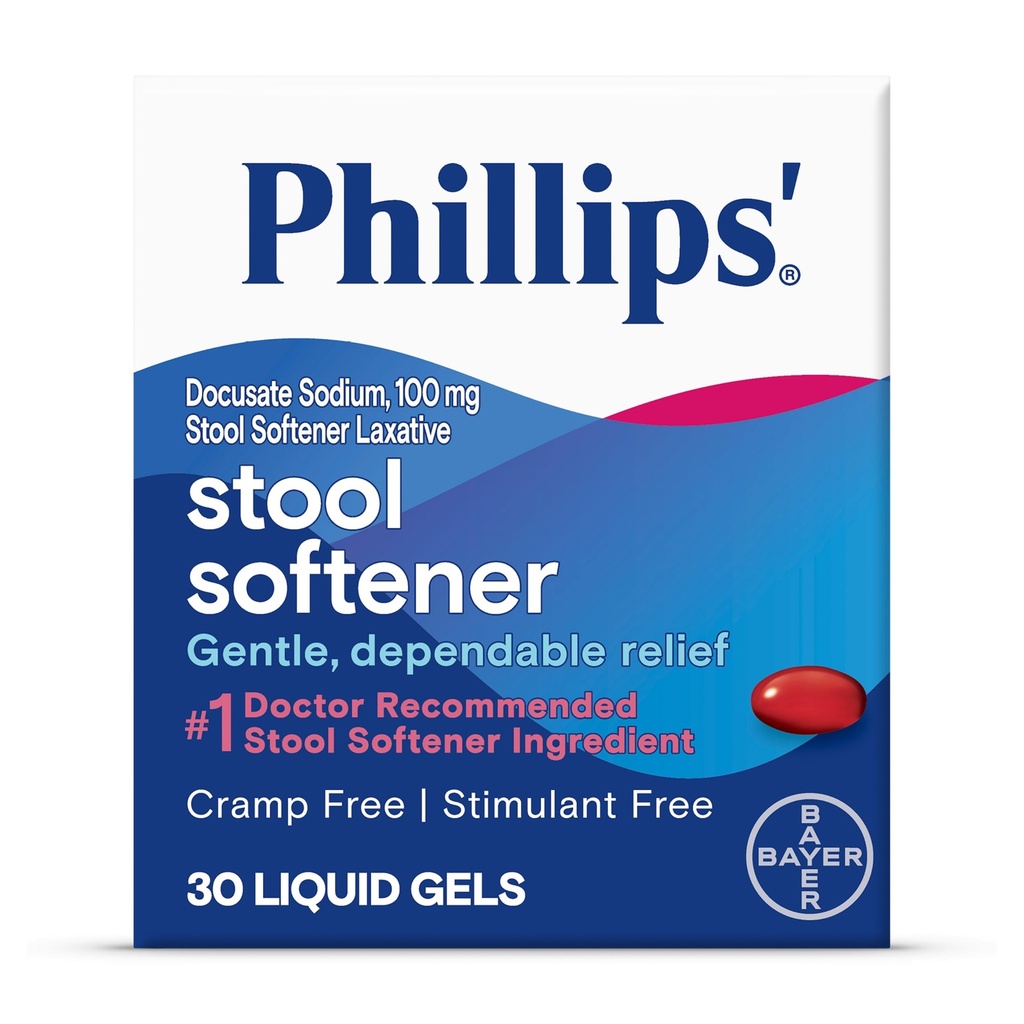 Phillips' Stool Softener Liquid Gels, 30 Count - Pack of 1