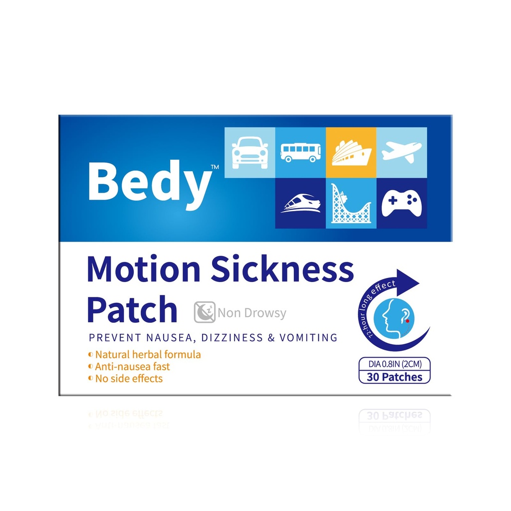 30 Count Motion Sickness Patches, Sea Sickness Patches for Cruise, Nausea Relief for Adults & Kids, Non-Drowsy, 72H Long-Lasting, Road, Boat, Airplane Travel Essentials