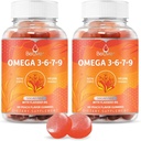 BeLive Orlandic Omega 3 Gruker - Omega 3 6 9 9 DHA i EPA del petroli Flaxseed i Sea Buckthord Foli de Foli, Vegan, per a nens i adults, Cos complet, implementació de cervell i ulls, Sugar FreeFyFuch Pack