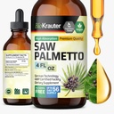 BIO KRAUTER® Saw Palmetto for Men & Women - Pure Vegan Liquid Drops Saw Palmetto 670 mg per Serving 4 Fl.Oz 56-Day Supply - Used for Urinary Tract Support, Hair & Skin Wellness - Alcohol & Sugar Free