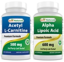 Best Naturals Acetyl L-Carnitine 500 Mg & Alpha Lipoic Acid 600 mg