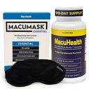 Macuhealth Triple Carotenoid Formula Eye Vitamins for Adults 90 Softgels (3-Month Supply) MacuMask Essential Moist Heat Eye Compress for Dry Eyes, Blepharitis, MGD & Digital Eye Strain
