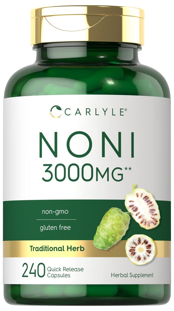 Carlyle Noni Fruit Capsules | 240 Count | Non-GMO, Gluten Free | Traditional Herb Supplement