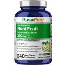 NusaPure Noni Fruit Capsules, 300 mg, 240 Veg Capsules (Non-GMO, Vegan)
