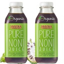 Pure Noni Juice 2 x 1 Liter. Noni Juice Organic 100% Pure - Ultra-Rare - Tested and Verified Max Potency Morinda Citrofolia Concentrate from Fiji - Wild Grown, Harvested at Peak Nutrient Density, Zero Additives - 5 Year Shelf Life