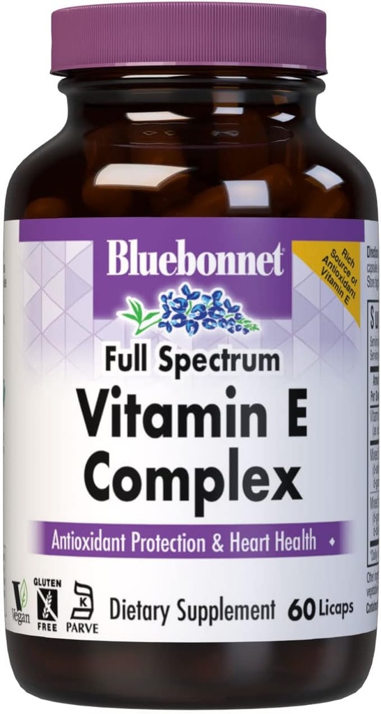 Bluebonnet Natural Full Spectrum Vitamin E Complex - 60 капсул