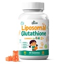 Liposomal Glutathione Gummies for Kids - Vitamin C Supplement for Healthy Immune Support Antioxidants & Detox - Sugar Free Vegan Non GMO